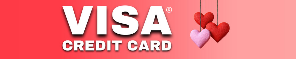 VISA Credit Card and hearts